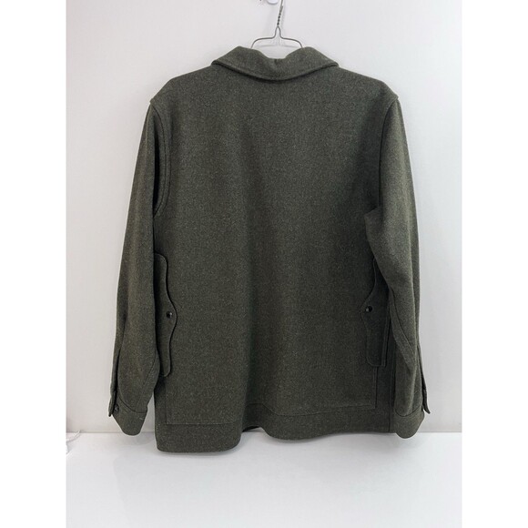Filson Mackinaw Cruiser Wool Jacket Mens XL Long Forest Green Made in USA - Picture 8 of 11